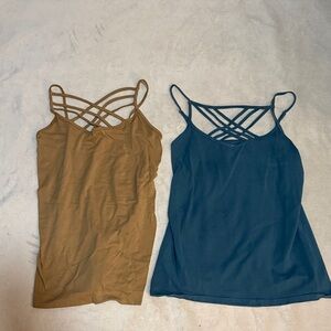 Zenana Outfitters Women's Camisoles - Blue and Tan